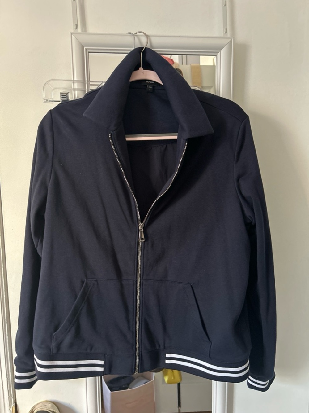 Express Navy Pullover Sweatshirt